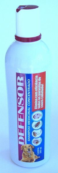 Shampoo Defensor 350 ml Carrapaticida e Pulgicida